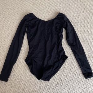 Children's Capezio Black Long Sleeve Leotard